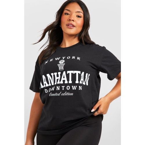 Grande Taille - T-Shirt Oversize À Slogan Manhattan - 56 - boohoo - Modalova