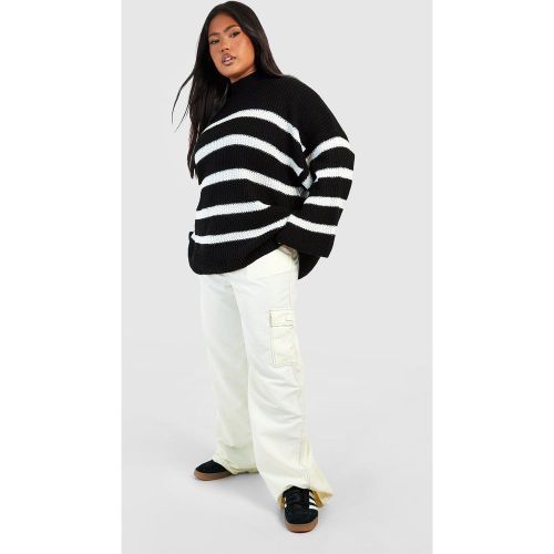 Grande Taille - Pull Rayé À Manches Larges - 44 - boohoo - Modalova