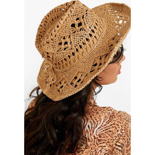 Chapeau De Cowboy En Paille - One Size - boohoo - Modalova