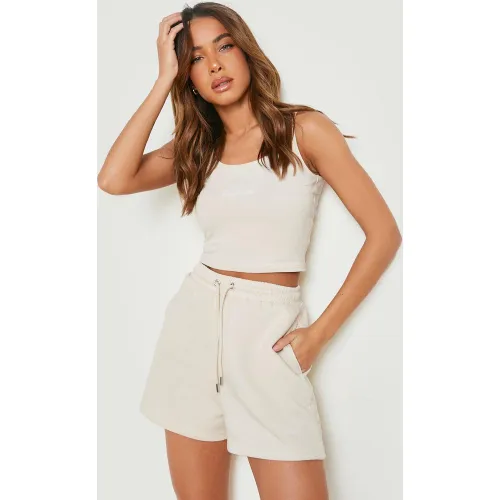 Ensemble Avec Crop Top À Dos Nageur Et Short - S - boohoo - Modalova