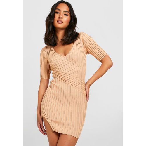 Robe Polo Bicolore Côtelée - 40 - boohoo - Modalova