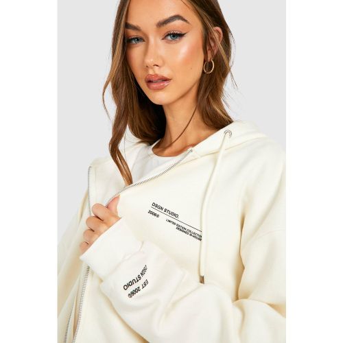 Sweat À Capuche Oversize Zippé Premium - S - boohoo - Modalova