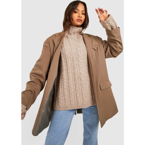 Pull En Maille Torsadée Épaisse - M - boohoo - Modalova