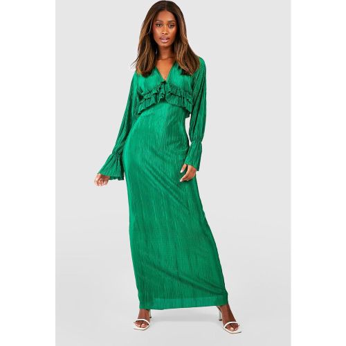 Robe Longue Plissée À Volants - 44 - boohoo - Modalova