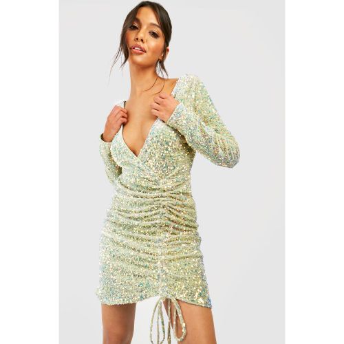 Robe Portefeuille Pailletée - 42 - boohoo - Modalova