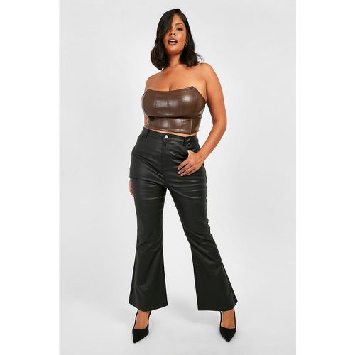 Grande Taille - Jean Flare Taille Haute - 46 - boohoo - Modalova