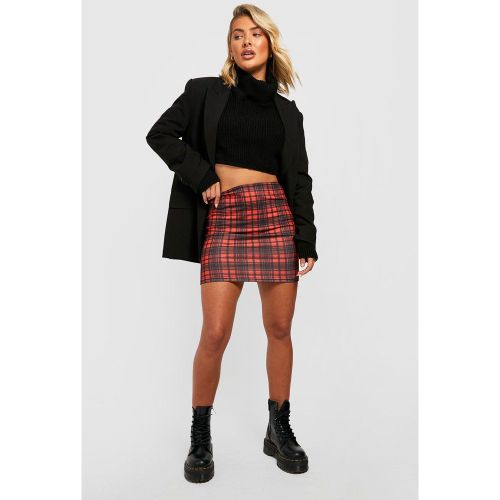 Mini-Jupe Taille Haute À Carreaux - 42 - boohoo - Modalova