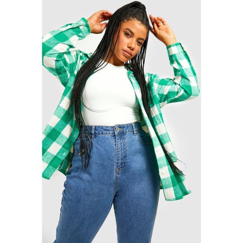 Grande Taille - Chemise Oversize À Carreaux - 56 - boohoo - Modalova