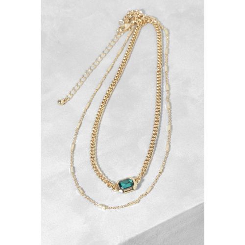 Collier Superposé À Pierre Fantaisie - One Size - boohoo - Modalova