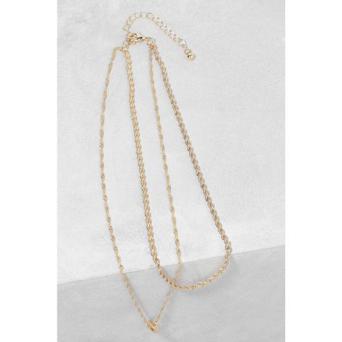 Collier À Chaîne Double Superposée - One Size - boohoo - Modalova