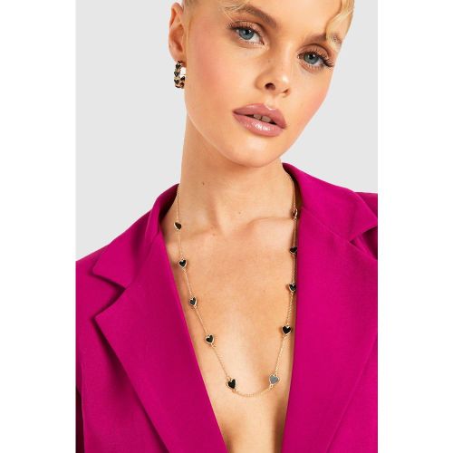 Collier Long À Cœurs - One Size - boohoo - Modalova