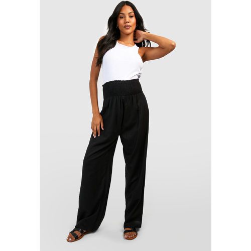 Maternité - Pantalon De Grossesse Large En Lin - boohoo - Modalova