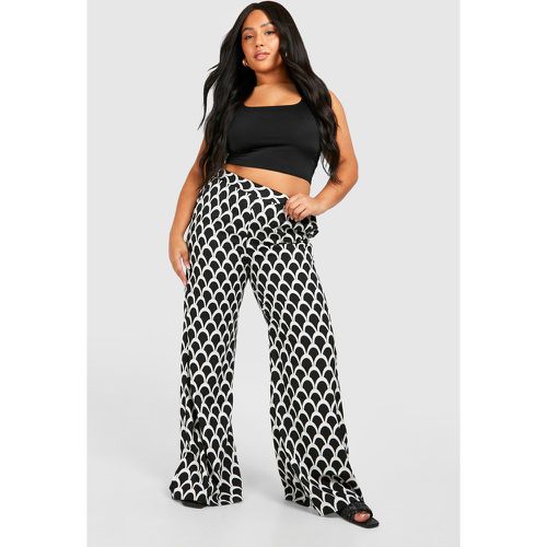 Grande Taille - Pantalon Large À Imprimé Géométrique - 54 - boohoo - Modalova