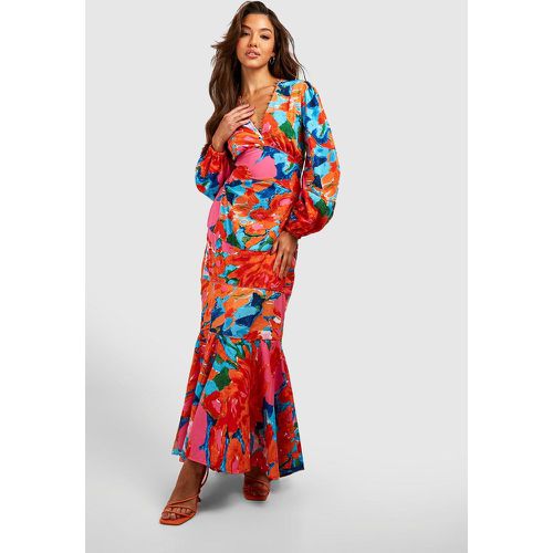 Robe Longue Imprimée - 36 - boohoo - Modalova