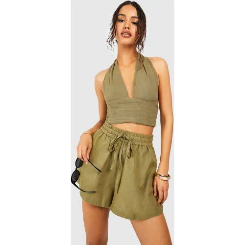 Short - Vert Kaki - 34, Vert Kaki - boohoo - Modalova