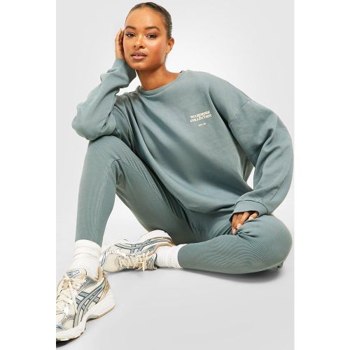 Tall" - Ensemble Avec Sweat Oversize Et Legging Côtelé - S - boohoo - Modalova