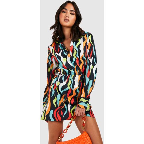 Robe Longue Imprimée - 38 - boohoo - Modalova