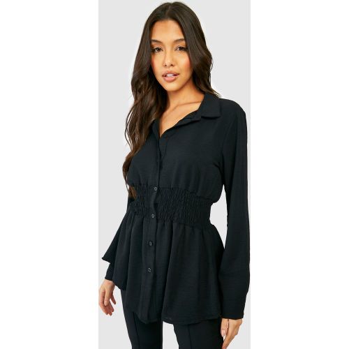 Chemise Martelée À Taille Froncée - 36 - boohoo - Modalova