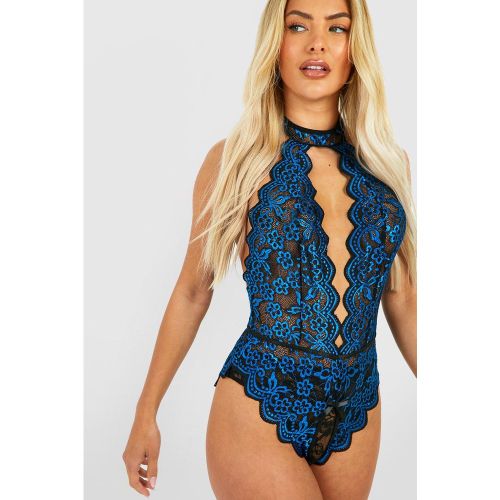 Body Dos Nu En Dentelle Contrastante - S - boohoo - Modalova