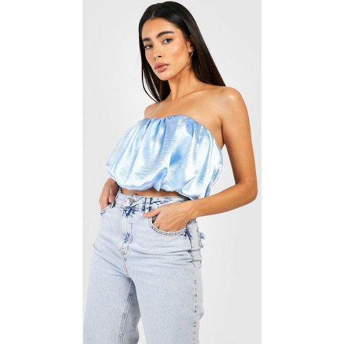 Crop Top Satiné Bouffant - 38 - boohoo - Modalova