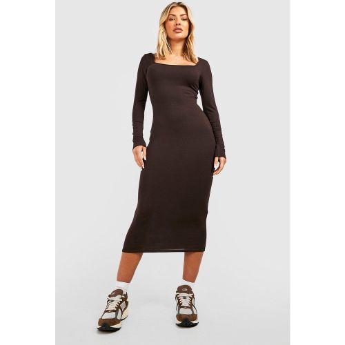 Robe Mi-Longue À Col Carré - 36 - boohoo - Modalova
