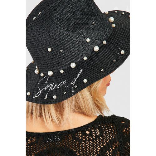 Chapeau D'Été À Perles Et Slogan Bride Squad - One Size - boohoo - Modalova