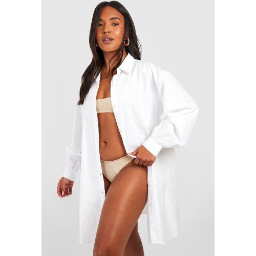 Grande Taille - Chemise De Plage Longue En Coton - 56 - boohoo - Modalova