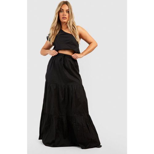 Grande Taille - Ensemble Avec Crop Top Asymétrique Et Jupe Fendue - 52 - boohoo - Modalova