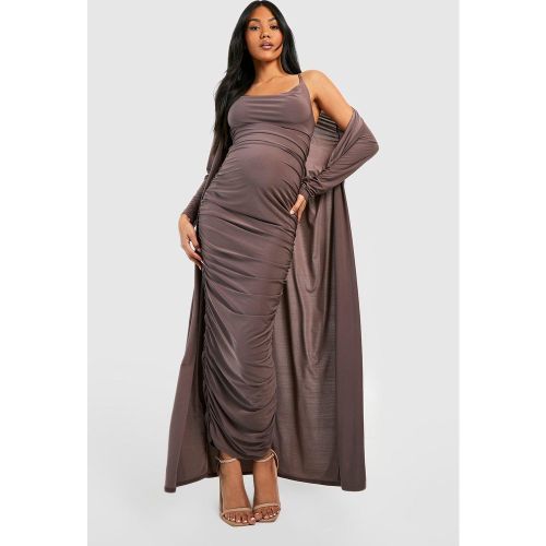 Maternité - Ensemble De Grossesse Avec Robe Et Pardessus - 40 - boohoo - Modalova