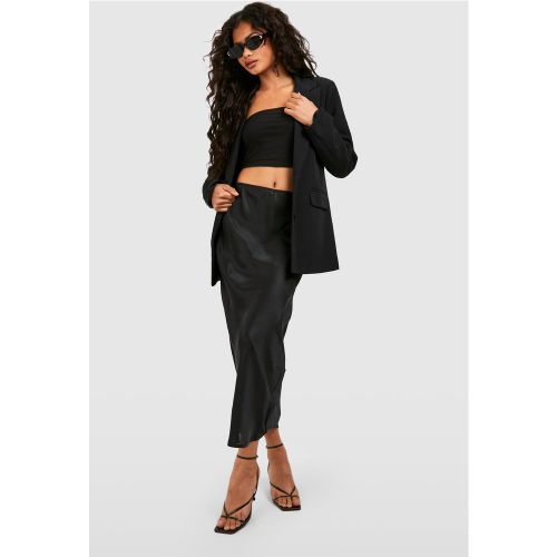Jupe Mi-Longue Satinée - 34 - boohoo - Modalova
