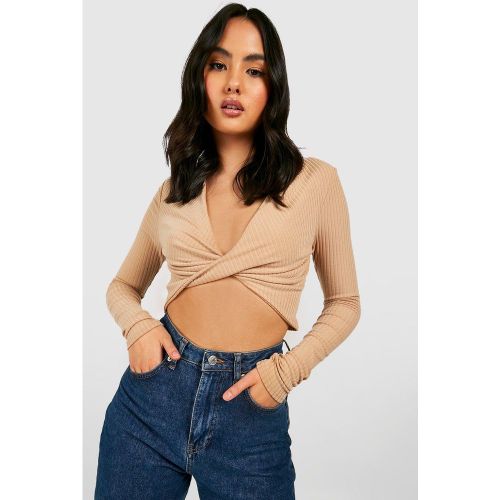 Pull Court En Maille Torsadée - L - boohoo - Modalova