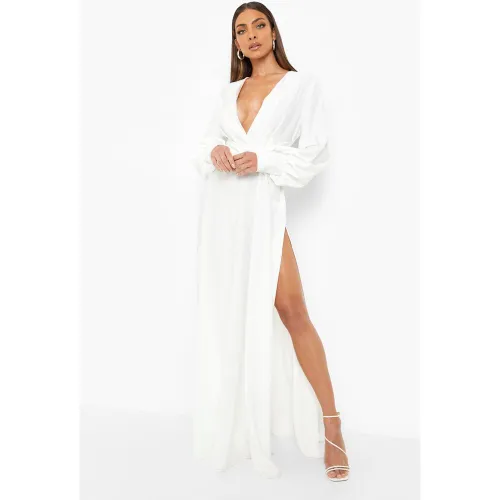 Robe De Demoiselle D'Honneur Longue Torsadée - 46 - boohoo - Modalova