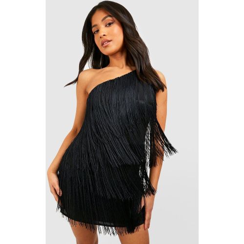 Petite" - Robe Courte Asymétrique À Franges - 32 - boohoo - Modalova