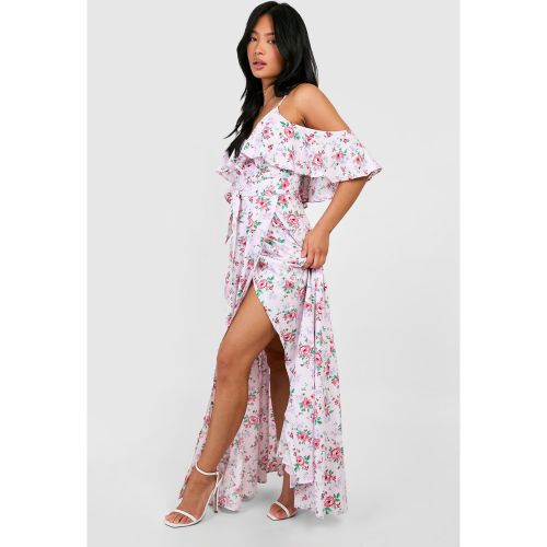 Petite" - Robe Longue Fleurie À Épaules Dénudées - 34 - boohoo - Modalova