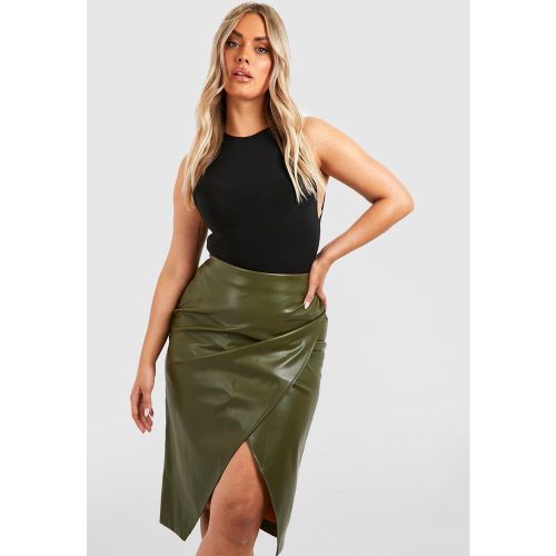 Grande Taille - Jupe Mi-Longue Froncée - 44 - boohoo - Modalova