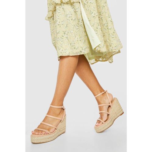 Espadrilles Compensées À Brides - 41 - boohoo - Modalova