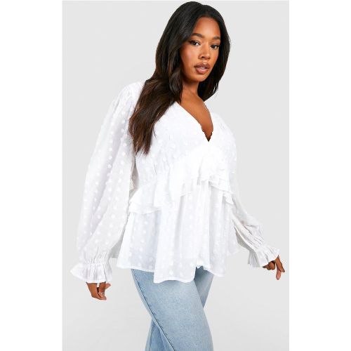 Grande Taille - Top À Volants - 44 - boohoo - Modalova