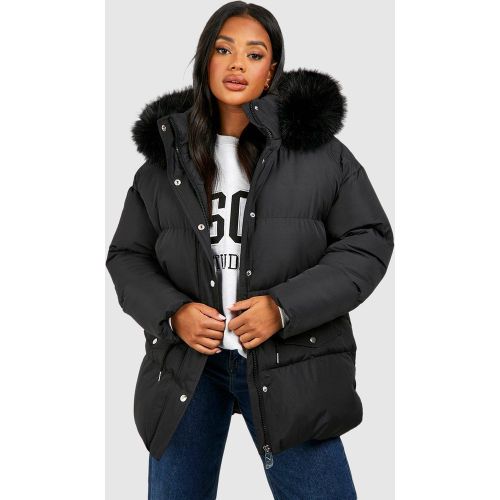 Parka À Capuche En Fausse Fourrure - 36 - boohoo - Modalova