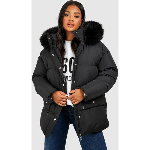 Parka À Capuche En Fausse Fourrure - 38 - boohoo - Modalova