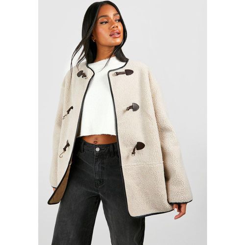 Veste Boutonnée En Polaire - Blanc Écru - 36, Blanc Écru - boohoo - Modalova