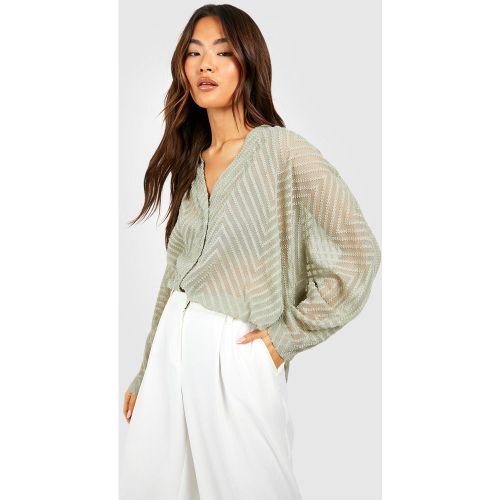 Blouse Texturée À Manches Larges - 40 - boohoo - Modalova