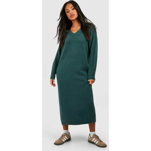 Robe Pull Oversize Longue En Maille Douce - 42 - boohoo - Modalova