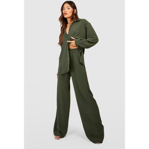 Pantalon De Costume Large Texturé - 40 - boohoo - Modalova