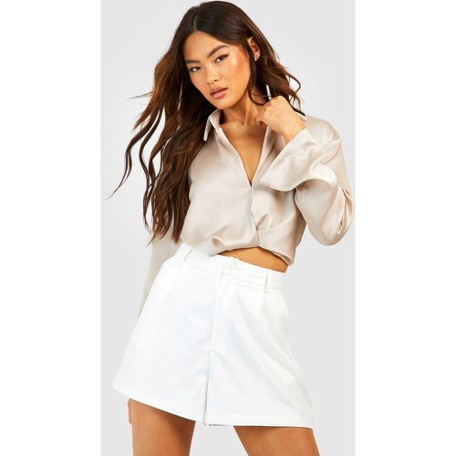 Chemise Satinée Drapée - 36 - boohoo - Modalova