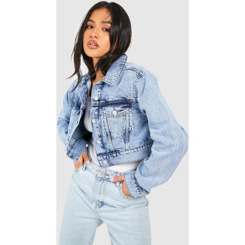 Petite" - Veste Courte En En Jean - 44 - boohoo - Modalova