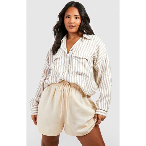 Grande Taille - Chemise Utilitaire Oversize - 44 - boohoo - Modalova