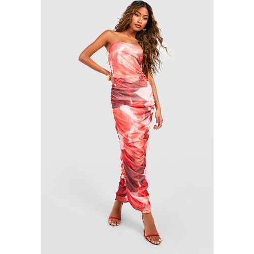 Robe Longue Fleurie En Mesh - 36 - boohoo - Modalova