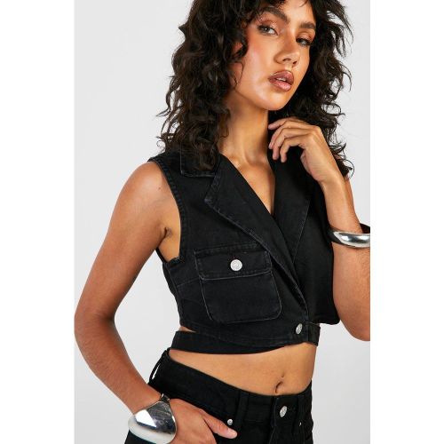 Gilet Sans Manches Court - 34 - boohoo - Modalova