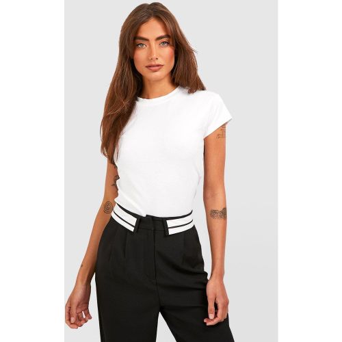 T-Shirt Basique En Coton À Manches Capées - 34 - boohoo - Modalova