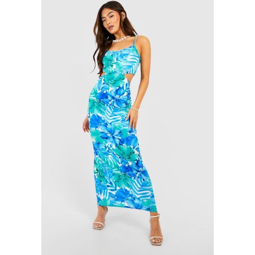 Robe Longue Fleurie Découpée - 44 - boohoo - Modalova